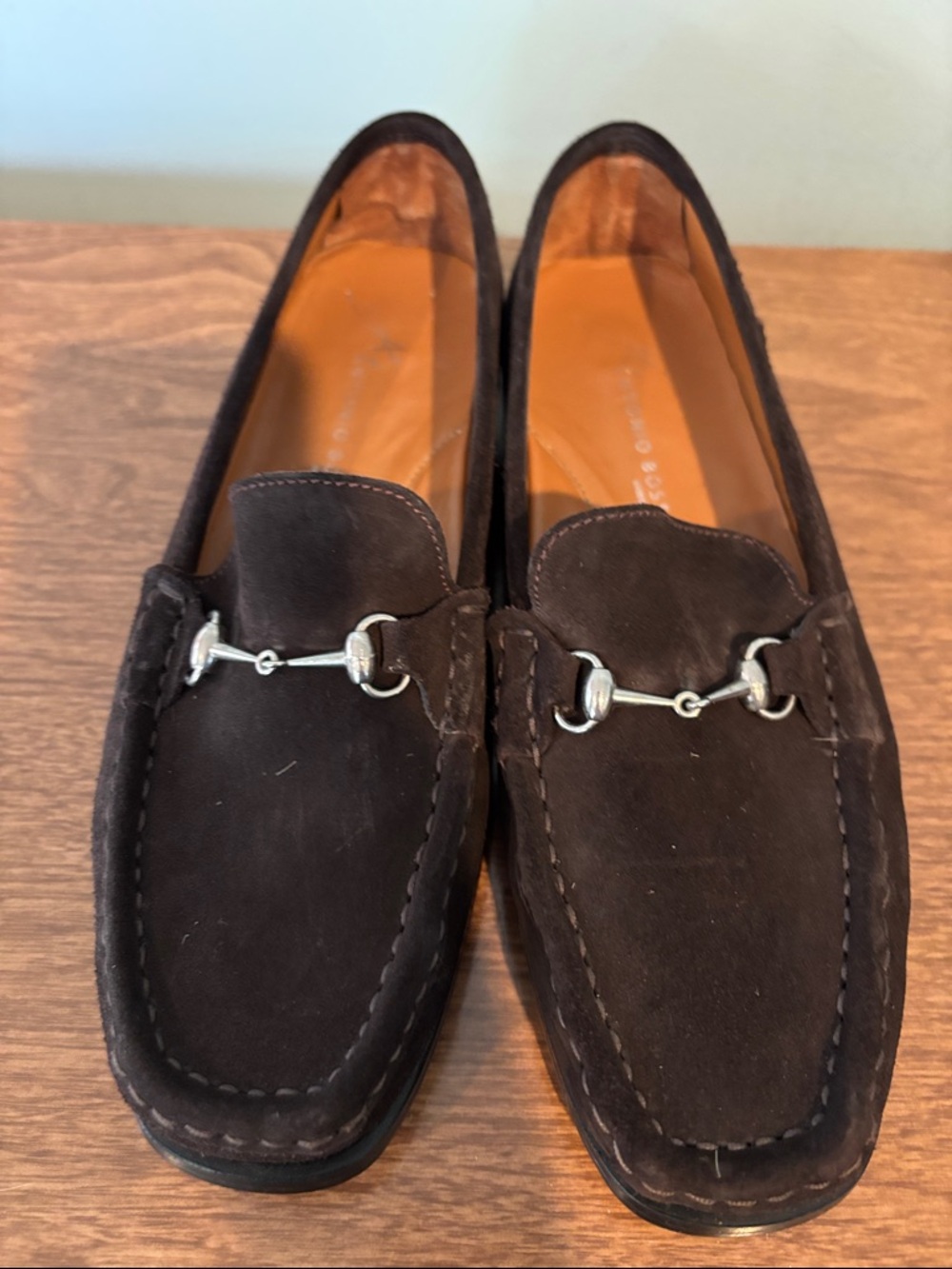Antonio Bossi Dark Brown Suede Bit Loafers